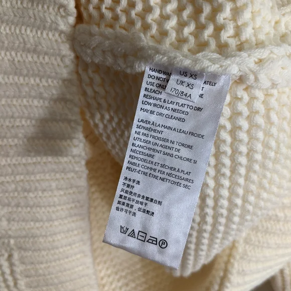 NEW Free People Dream Cable Crewneck Sweater In Cream - Picture 6 of 8